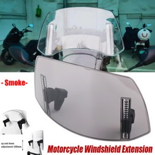 Smoked Windshield Wind Screen Deflector Extension Spoiler For Honda Yamaha BMW