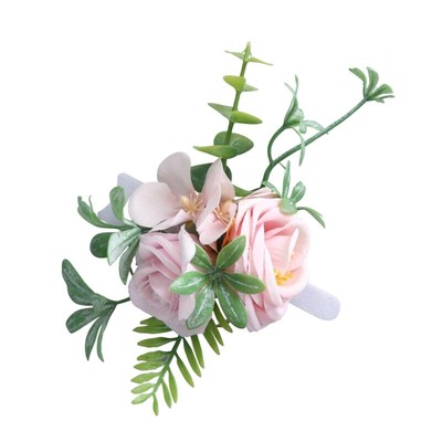 Delicate Bride Wrist Corsage with Colorful Rose Ceremony Photography Tool