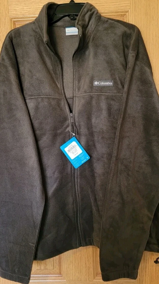 Columbia Mens Jacket Fleece XXL 2XL Zip Up Grey Outdoor Wear NWT
