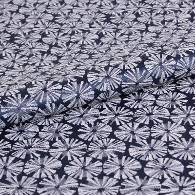 Meterware Stoff Pusteblume Blau Stoff Baumwolle Pusteblume Gold