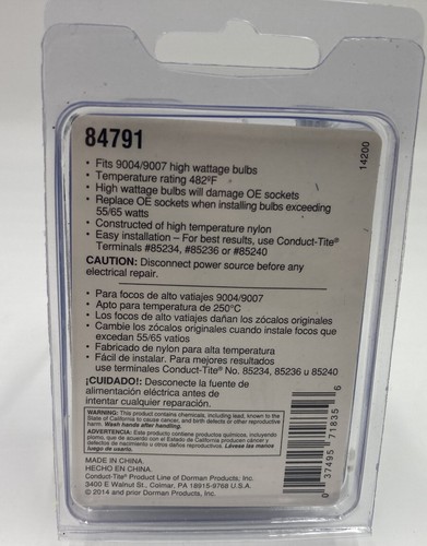 Dorman High Temp headlight socket 9004/9007 New In Package-Free Shipping - Picture 2 of 6