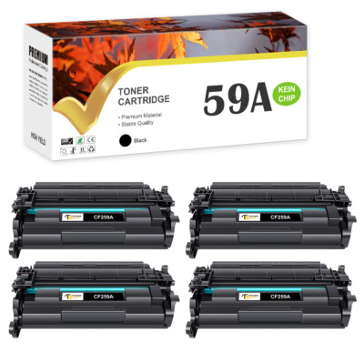 4x Toner für HP CF259A 59A LaserJet Pro MFP M428fdw M428fdn M428dw M404dw M404dn