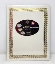 Gartner Premium Award Certificates 8.5 x 11 Gold Foil, 15 Count