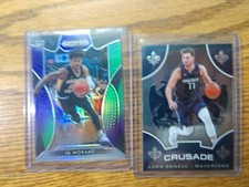 2019 Ja Morant Panini Prizm Draft Pick Purple Green RC/199 & Luka Doncic Crusade