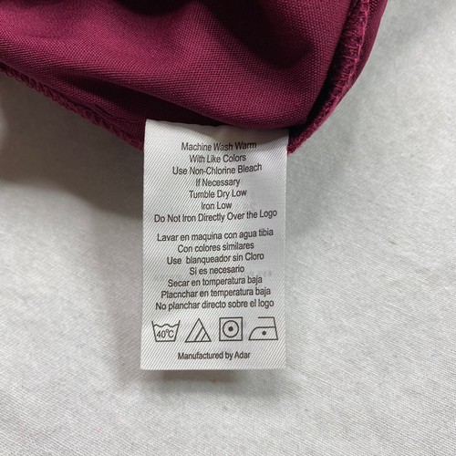 Adar Womens Scrub Top sz 5XL Red Short Sleeve Scoop Neck Pockets Lightweight New - Picture 8 of 12