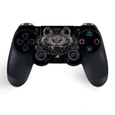 Skins Decal Wrap for PS4 / PS4 Pro Controller - Wolf dreamcatcher back white