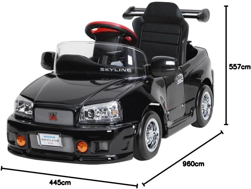 Mizutani Pedal Car Nissan Skyline GT-R R34 Black R34-N for Kids 2