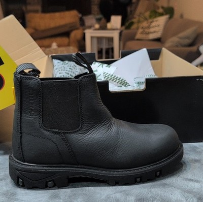 Eurostar Tiago SR0051 Black Leather Slip & Oil Resistant Work Boots US 6