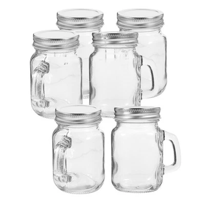 6 Pcs Gewürzglasflasche Luftdichte Gewürzgläser Glasmarmeladenglas Klare - Bild 1 von 4