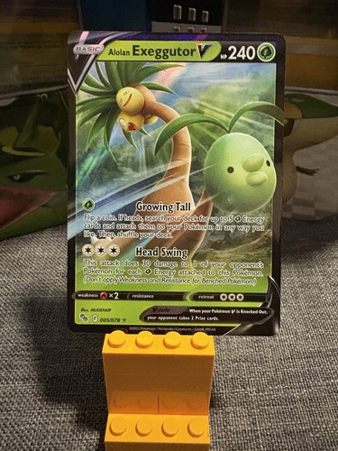 Alolan Exeggutor V 005/078 - Pokémon TCG - Pokémon GO Holo Ultra Rare