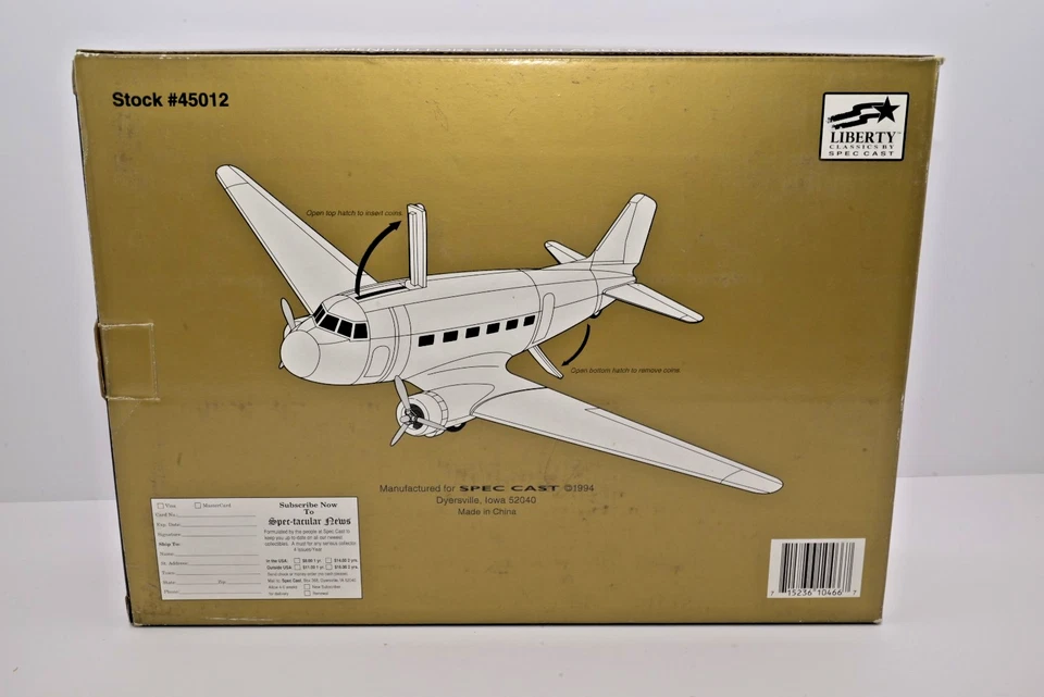 Ejército de los Estados Unidos Caballeros Dorados SpecCast Diecast Avión Monedas Banco Doble Haya Modelo 18 Foto 3 de 4