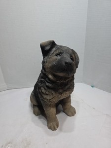 German Shepherd Puppy Figure Sitting Tilted Head Sandra Brue Sandicast USA 13...