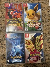 Lot of 4 Pok mon Nintendo Switch Empty Game Cases No Games Included