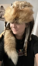 Red Fox Mountain Man Genuine Fur Trapper Hat - Face, Legs Late 18th Century