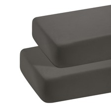 Dark Grey 2 PCS Toddler Fitted Crib Sheets Microfiber Super Soft 28x52 Inch