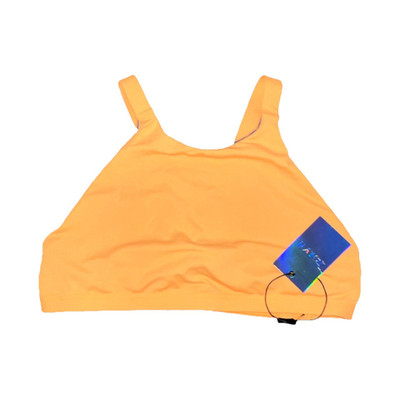 JOLYN Kaylee Athletic Swim Top XL Orange Gray UV Protection Salt Water Proof