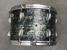 SLINGERLAND 13" BLACK DIAMOND PEARL TOM DRUM, EARLY 70's 3 PLY SHELL