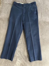 Vtg 70s Sears Fieldmaster Perm Prest Blue Mens Dress Pants Size 34x29 RegularFit