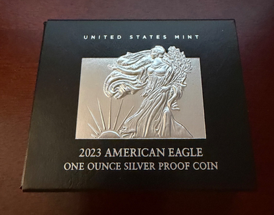 #ad #ad 2023 S Proof Silver Eagle with OGP and COA $125.00