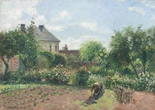 Impressionist Garden Scene Poster Wall Art by Camille Pissarro