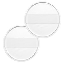 2Pcs Silicone Makeup Sponge, Clear Round Powder Puff Washable Makeup Applicator