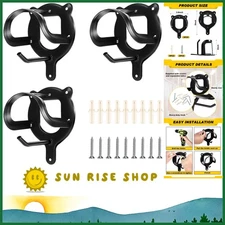 3-Pack Matte Black Horse Bridle Rack Hooks for Easy Tack Storage & Organization