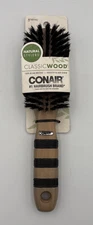 Conair Classic Wood 100% Boar Bristles Hair Brush, 1-Count