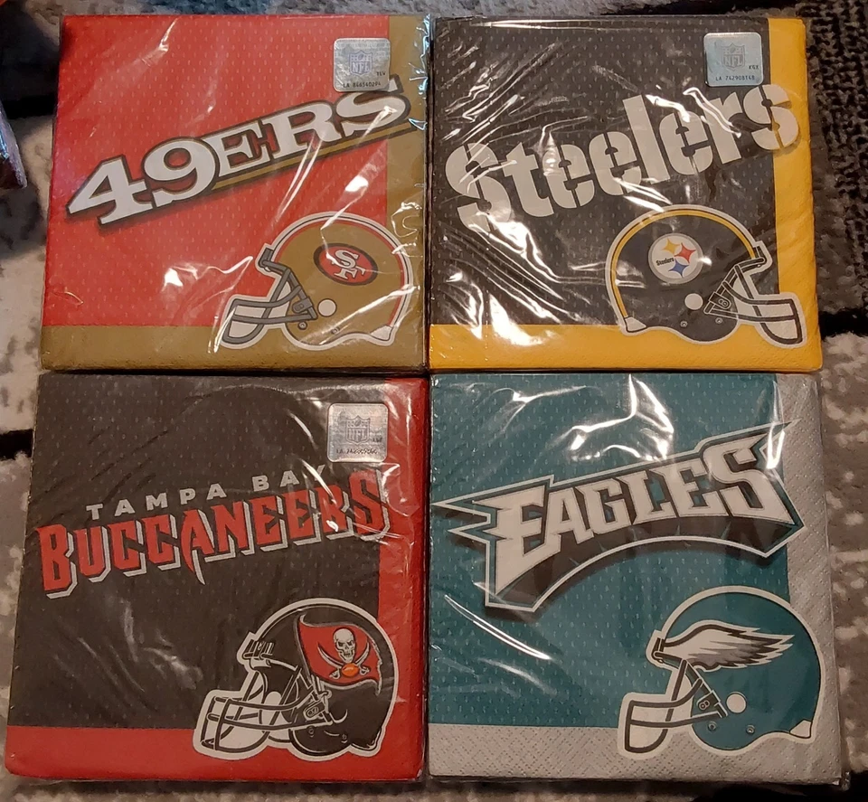 NFL Football Napkins 36pcs 2 PLY Any 5 Pack Team Variation Best Price!!!🔥🔥🔥 - Image 2 of 3