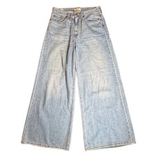 Levis Premium XL Flood Wide Leg Jeans Light Wash Blue High Rise Womens 29 x 30