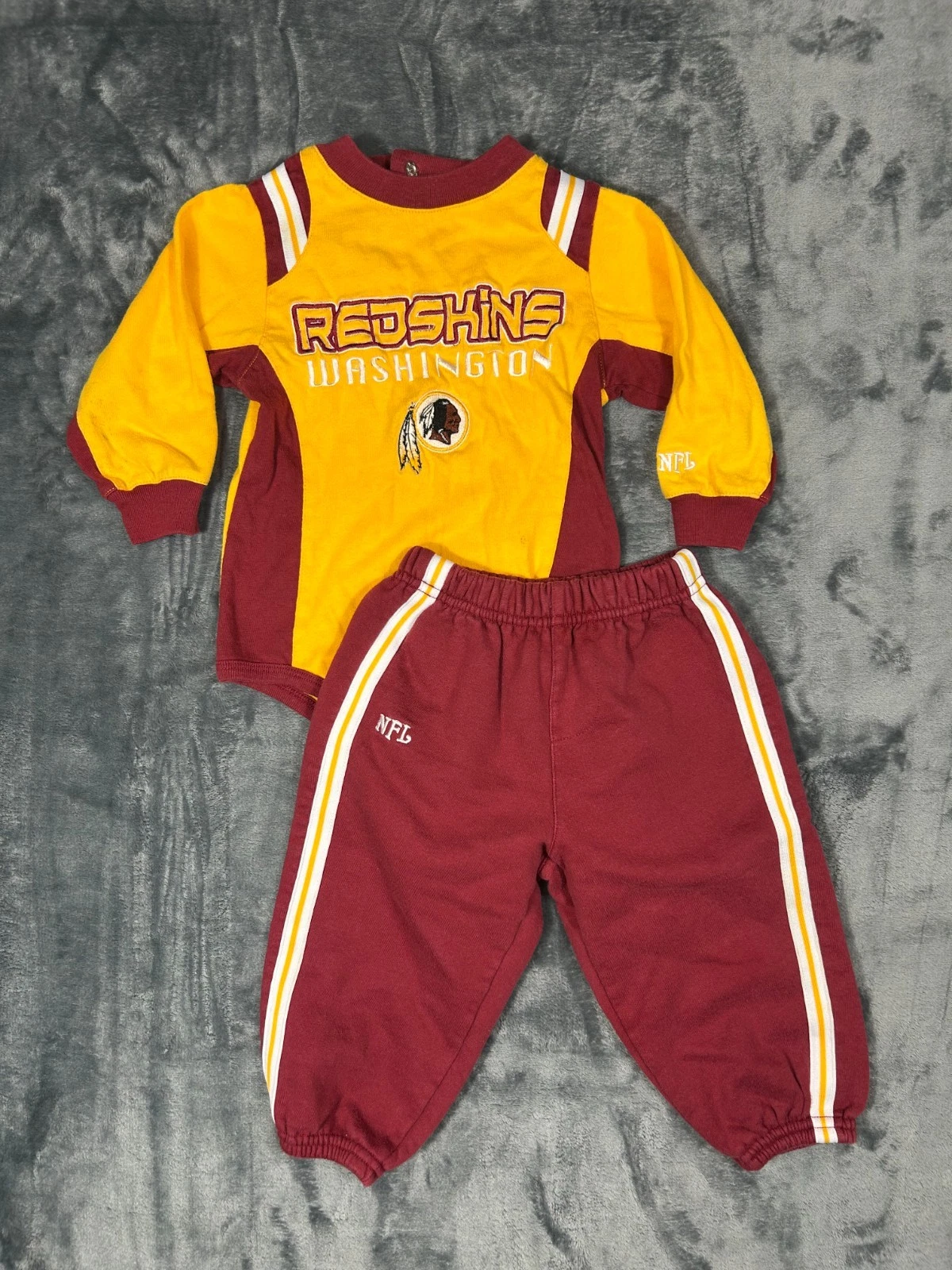Vintage NFL Washington Redskins Outfit Baby 18M Long Sleeve Pants Embroidered