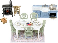 Sylvanian Families Calico Critters Elegant Dining room Furniture Set new