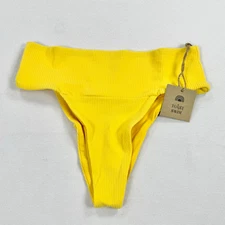 Free People Toast Swim Women’s Banded Waist Ribbed Bikini Bottom XS Sunset