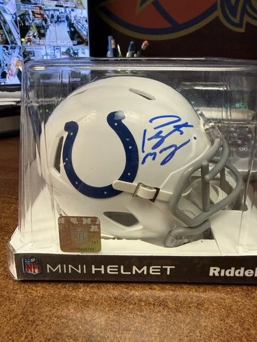 Peyton Manning Indianapolis Colts Autographed Mini Helmet - Certified Authentic