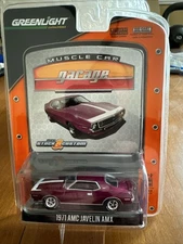 Green light Muscle Car Garage 1971 AMC Javelin AMX Stock&custom 1/64