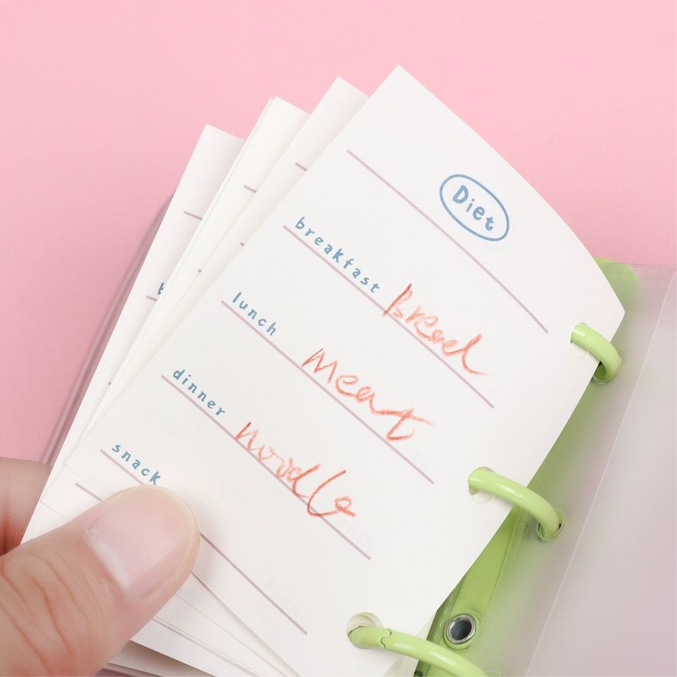 Daily Plan Diary Book Loose-leaf Refill Paper 3-hole Inner Pages ...