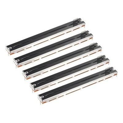 5Pcs Straight Double Linear Slide Potentiometer 8 Pin B10Kx2 128mm(L) 100mm