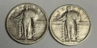1918-S + 1919-P Standing Liberty Silver Quarters, Coin 25c Set Lot