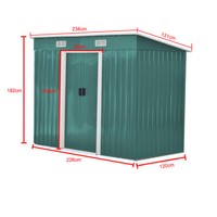 Large Metal Garden Storage Shed Apex/Pent Galvanised Heavy Duty Steel Tool Store