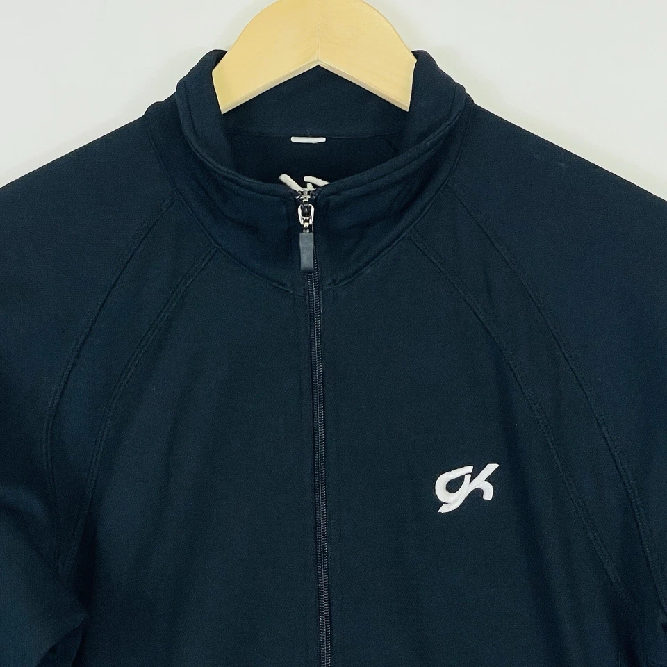 Chaqueta para mujer grande GK Gymnastics Dance Cheer negra con logotipo cremallera frontal Foto 2 de 4