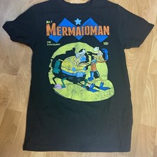 Mermaid man & Barnacle Boy SpongeBob Comic Book Cover Mens tshirt Men’s medium