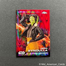 2024 Topps Chrome Star Wars Hera Syndulla Red RayWave Refractor 2
