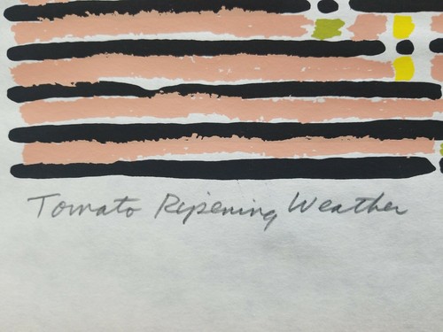 Alan Gussow (Am. 1931-1997) Original S/N Serigraph "Tomato Ripening Weather" - Bild 3 von 6