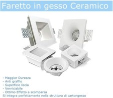 PORTA FARETTO led IN GESSO A INCASSO PORTAFARETTO PER CARTONGESSO CONTROSOFFITTO