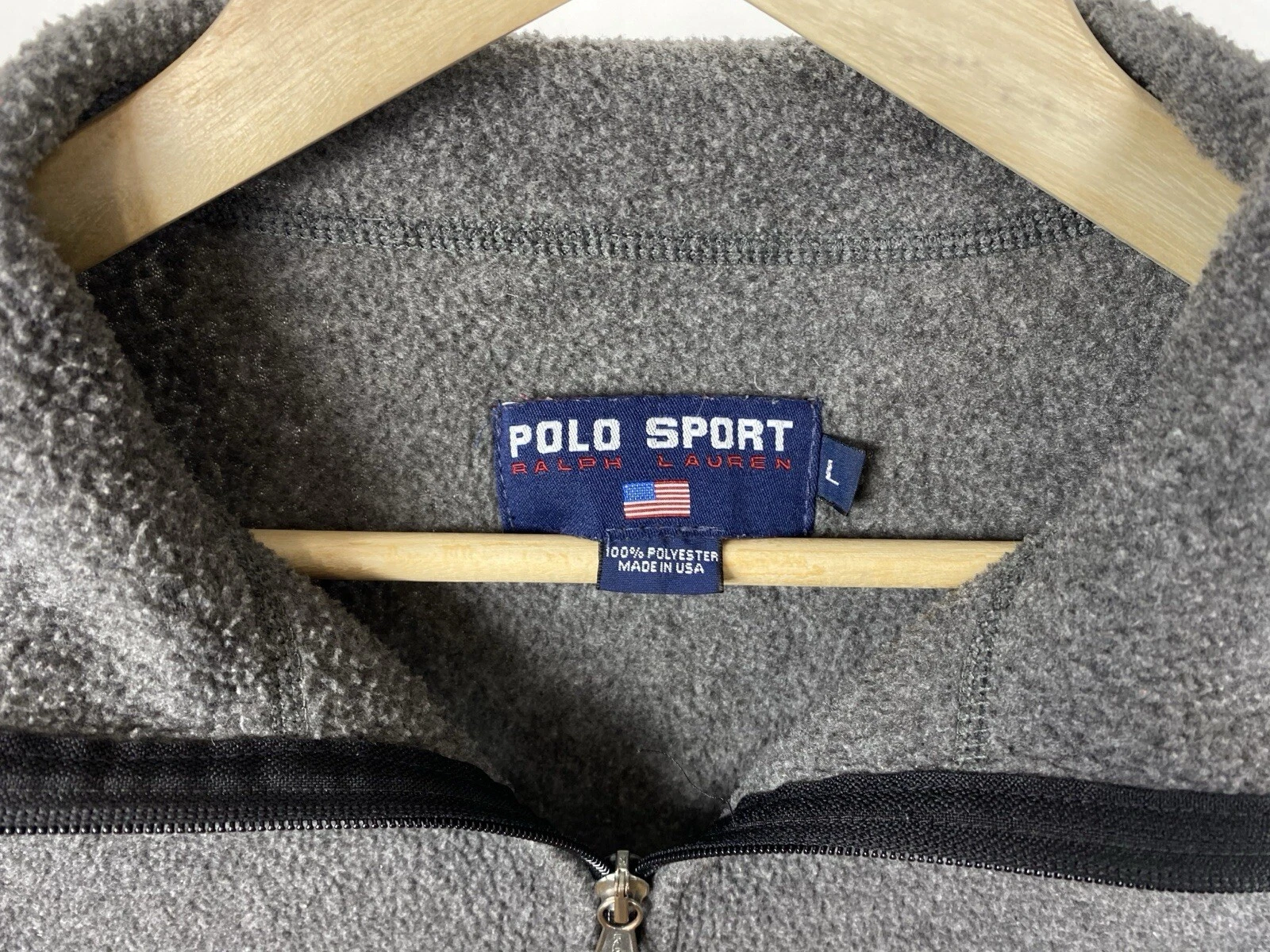 BURBERRY Polo sportiva giacca pile Ralph Lauren stile zip