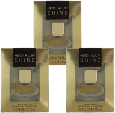 Shine By Heidi Klum For Women Combo Pack: EDT Perfume Spray 1.5oz (3x.5 Bottles)