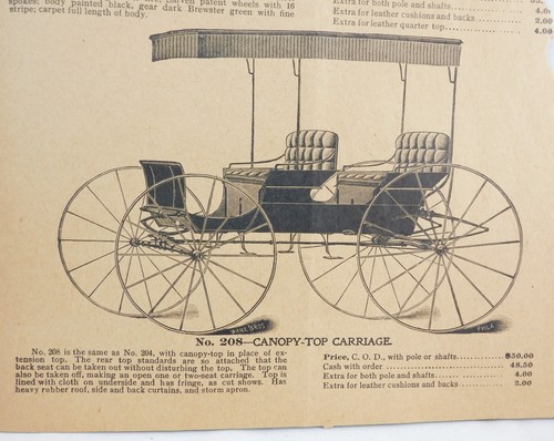 Antique Carriage Catalog 1897 Elkhart IN Carriage And Harness Mfg Illus w Prices - Picture 8 of 20
