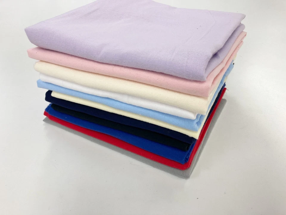 Brushed Cotton Fabric Winceyette Winciette Flannelette Plain for Dress + Craft - Image 3 of 4