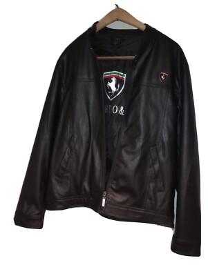 Emporio and Mens Black Leather Jacket XL