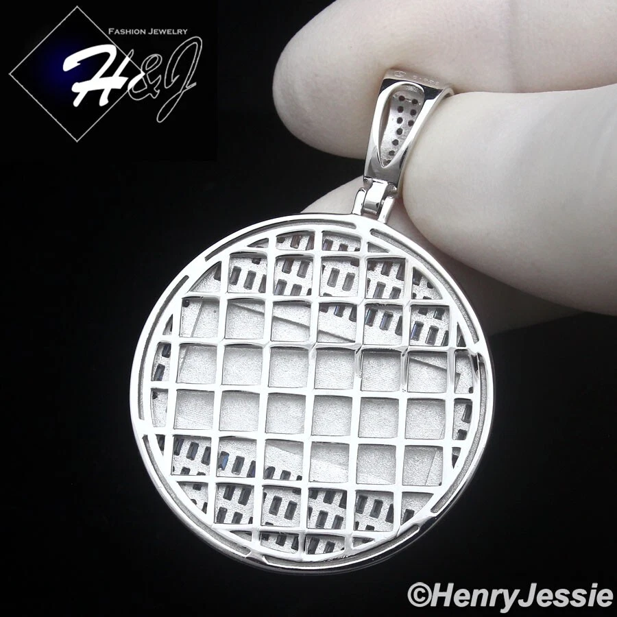 COLGANTE REDONDO JESÚS ÚLTIMA CENA PLATA ESTERLINA 925 SÓLIDA PARA HOMBRE*SP485 Foto 3 de 4