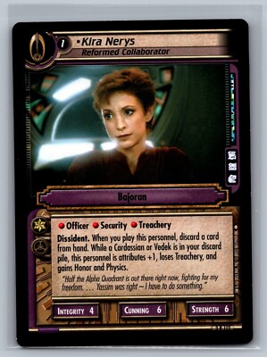 Star Trek CCG 2E Kira Nerys, Reformed Collaborator #3 R 112 TCG Call to Arms